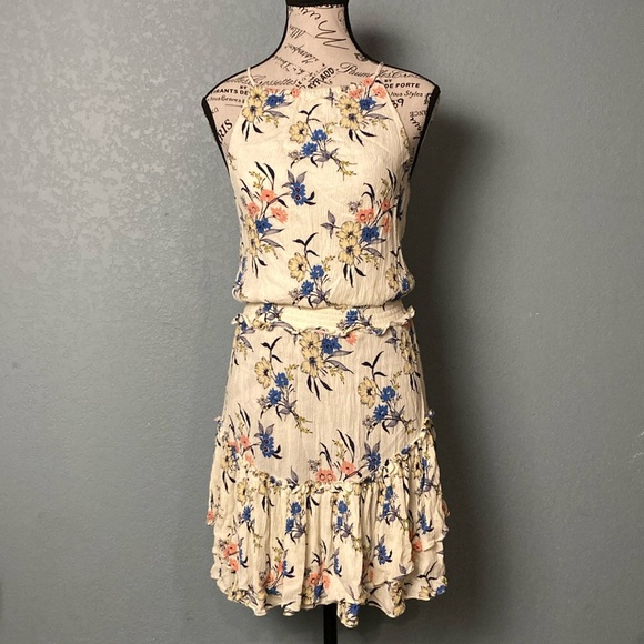 NWOT Tart Floral Ruffle Dress ~ Size Small ~ Cream - Picture 2 of 10